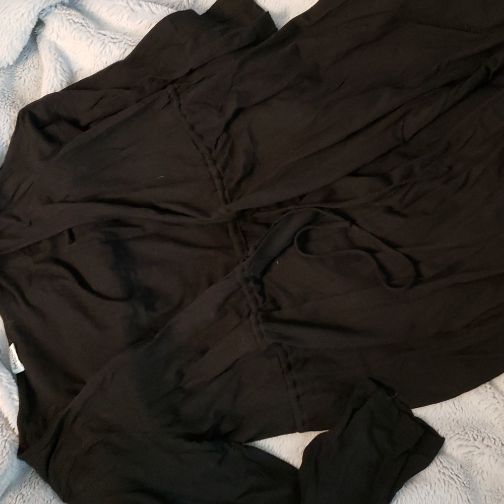 Open front 3/4 length sleeve top